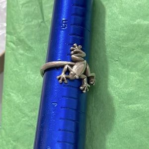 Silver Frog Ring